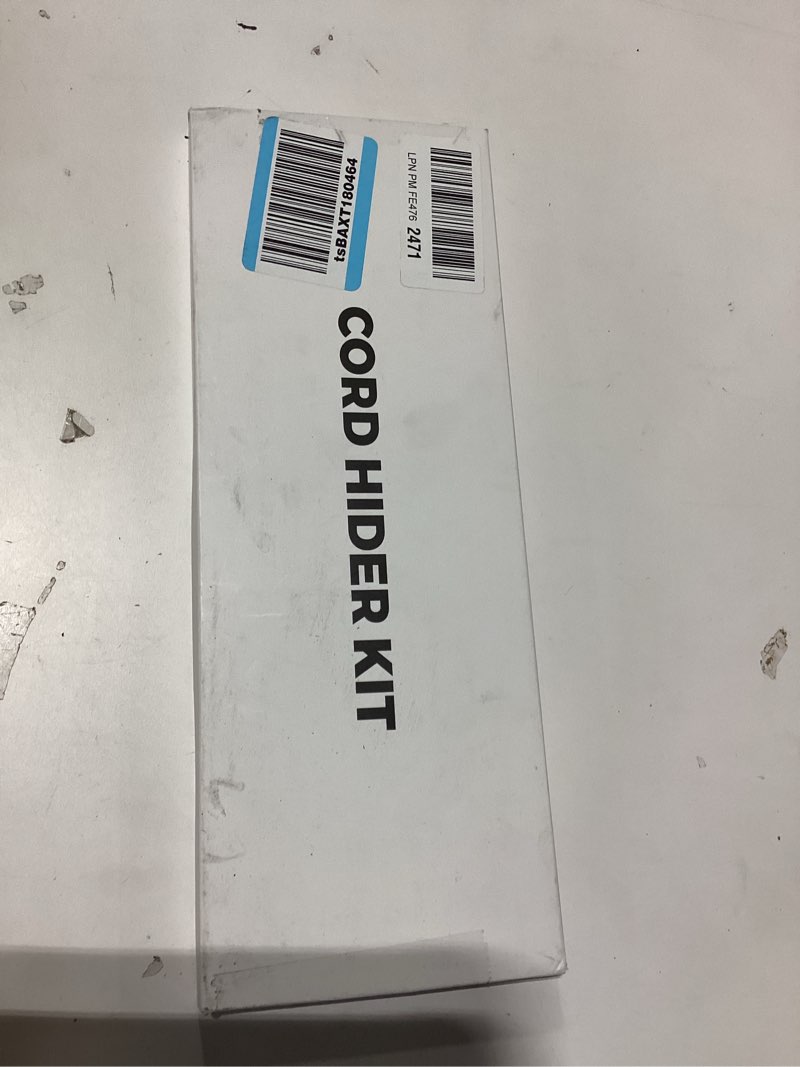 Condition photo showing New/Like New for Yecaye Cord Hider, 113in One-Cord Cable Concealer, Cord Covers for Wires on Wall, Easy Install Cable Management Kit for 2 Small Wires, Cables Raceway Home Office, W0.59in H0.4in, White Small White