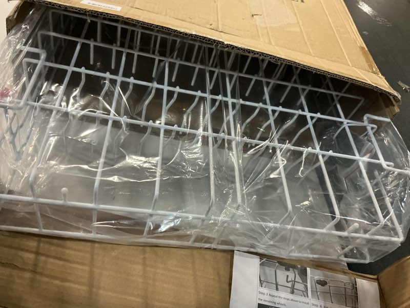 Condition photo showing New/Like New for Allstare 808602302 Dishwasher Lower Rack Replacement Parts for Frigidaire Kenmore Dishwasher Parts Lower Dishrack Assembly with 154174501 Wheels (Black) 154432602 FDB1050REB0 Dishwasher Bottom Rack