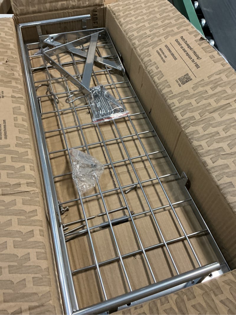 Condition photo showing Good Condition for KES 30-Inch Silver Gray Pot Rack, Wall Mounted Hanging Pot and Pan Organizer with 12 Sturdy Hooks, Kitchen Wall Hanger Shelves Modern, KUR215S75A-SG Silver Gray 30-inch