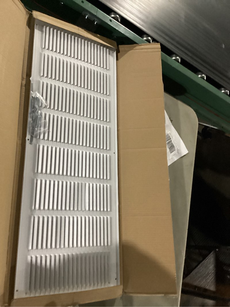 Condition photo showing New/Like New for Fancat 30"W x 10"H Return Air Grille [Duct Opening Size], Steel HVAC Return Air Vent Cover for Wall & Ceiling, White Powder-Coated Rust-Resistant AC Cold Air Return, Outer Dimensions 31.75"W x 11.75"H 30''Wx10''H [Duct Opening]