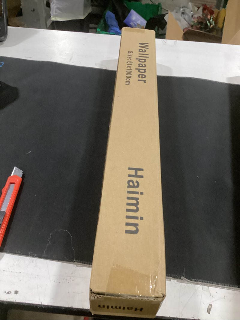Condition photo showing New/Like New for haimin grasscloth wallpaper textured 24in x 393in fabric contact paper light blue wall paper textured linen peel and stick self-adhesive thick vinyl embossed film wallpaper