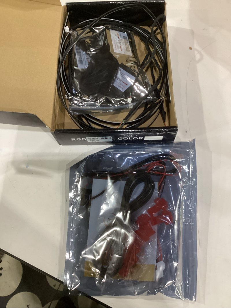 Condition photo showing As Is for acrylic interior car led strip light with wireless app, rgb dreamcolor 6 in 1 with 175 inches 593 leds fiber optic ambient lighting kits, 16 million colors sound active function car neon lights dreamcolor kit - 6 in 1