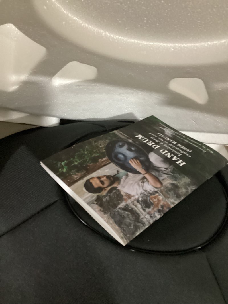 Condition photo showing Good Condition for Amkoskr Handpan 22 inch D Minor Kurd Handpan 9 Notes Handpan Drum Instrument for Professional Performance, 440HZ Sound Handpan Drums for Adults 9 Note 22 Inch Blue