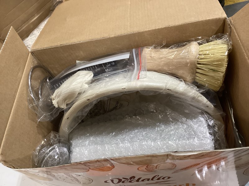 Condition photo showing Good Condition for sourdough bread baking supplies, sourdough starter kit, bread proofing basket, bread making tools kit, sour dough kit tools, sourdough proofing basket, sourdough kit gifts for bakers women wife mom sourdough kit with jar