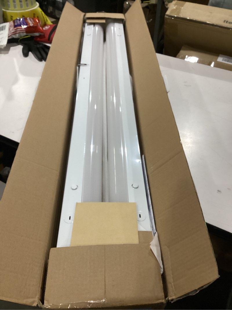 Condition photo showing New/Like New for Not tested!!! Philips LED ProjectLine All-in-One Batten Strip 2-Pack, 4ft, Dimmable, Hardwired, Multi-Lumen, Selectable White LED Light, Multi-Wattage, 50,000 Hours, Damp Locations, 120-277V