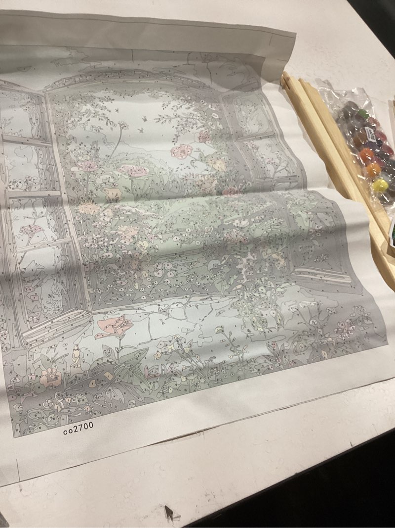 Tucocoo Flowers in Window DIY Paint by Numbers Kits with Brushes and Acrylic Pigment on Canvas Paint