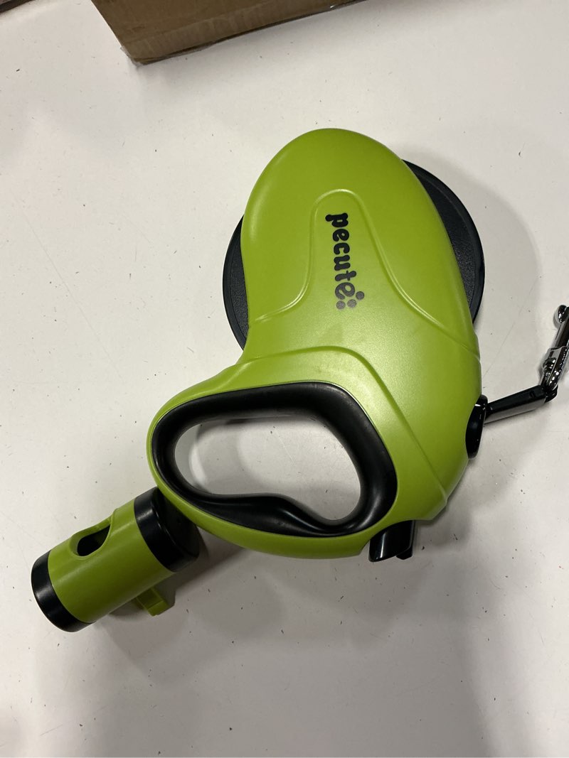Condition photo showing New/Like New for pecute 32ft retractable dog leash with poo bag holder, chew proof dog leash with 360° tangle-free extended, anti-slip handle & quick brake button, suitable for dogs up to 110lbs in weight green 32ft | 110 lbs max (chew proof)