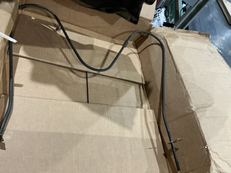 Condition photo showing As Is for 316075104 oven bake heating element by blutoget- compatible with frigidaire kenmore oven replaces 316075103 316282600 316075100 ah2332301 ps438018 ap2125026 fef366ecd fef366emd fef326fsef fef3048lsm