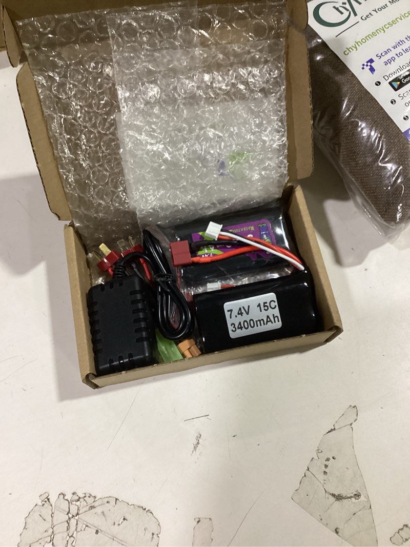 Condition photo showing Good Condition for 2S 7.4V 3400mAh Li-ion Battery with Dean-Style T/MINI Tamiya Plug, High Capacity RC Battery Pack for WLtoys 4WD and Most 1/10, 1/12, 1/16 Scale RC Cars & Trucks with 1 to 2 Charger