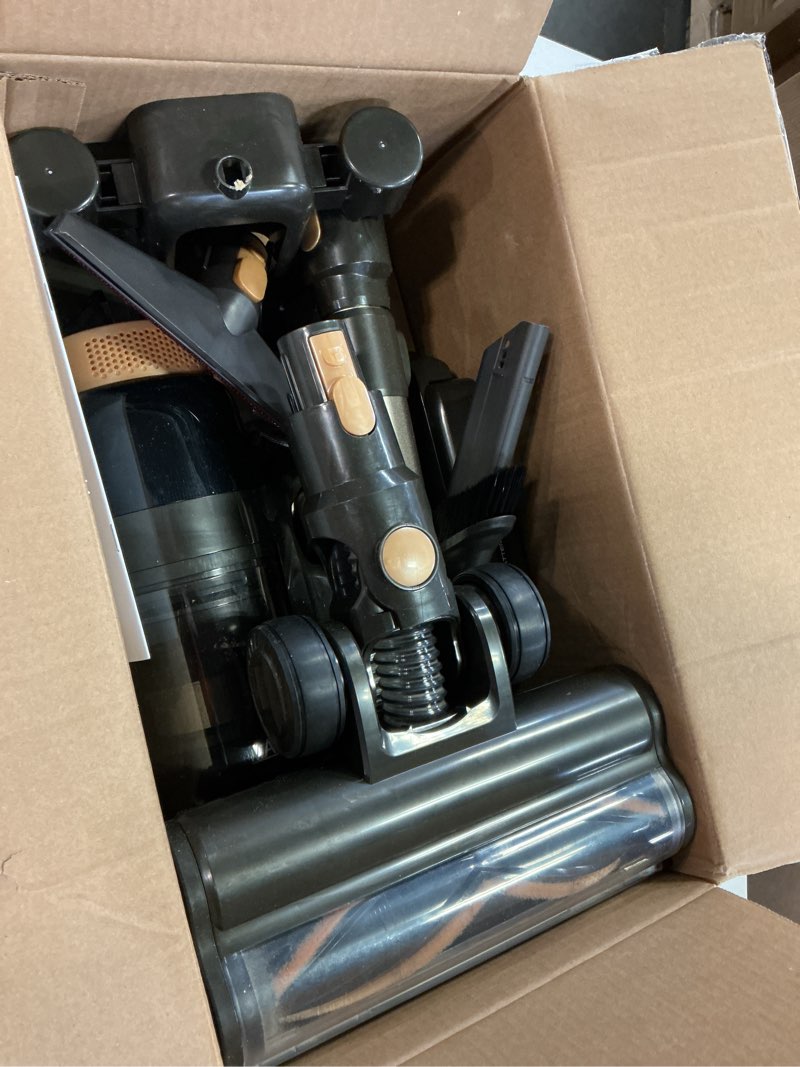 Condition photo showing As Is for Cordless Vacuum Cleaner, 580W 48KPA 70 Mins Vacuum Cleaners for Home, Self-Standing Stick Vacuum with Touch Screen, Wall Mount Charge, Ultra High-Power Brush for Pet Hair/Plush Carpet/All Floor Extension Lenth 26.8in