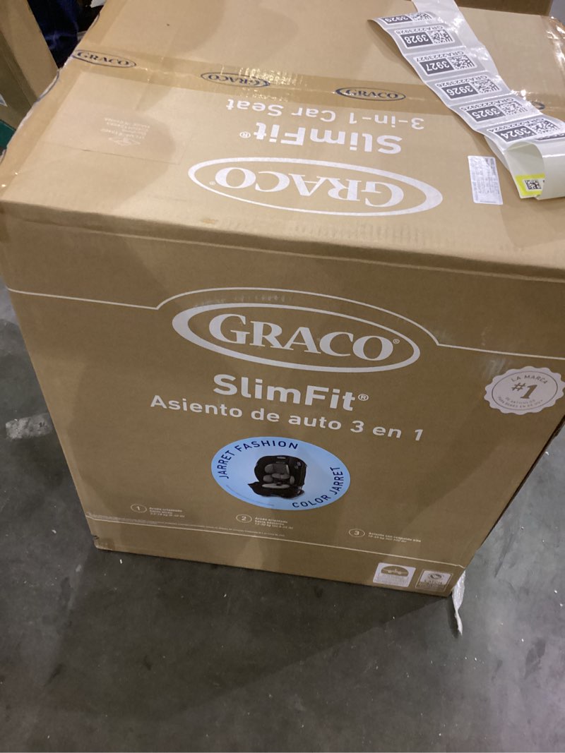 Condition photo showing New/Like New for Graco Slimfit 3-in-1 Convertible Car Seat, Ultra-Space-Saving Design, Jarret, Suitable for Rear and Forward-Facing, Highback Booster Seat with 10-Position Headrest