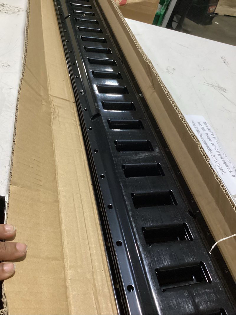 Condition photo showing Good Condition for umiro e track tie down rail kit,black coated steel, 4 pack, for garages, vans, trailers, motorcycles, atvs, secures up to 4,500 lbs (black, 4ft) 4ft black
