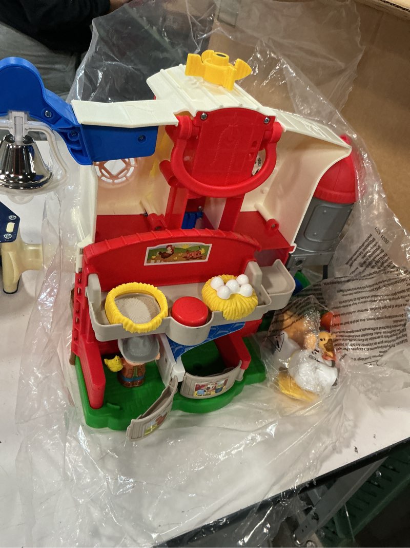 Condition photo showing As Is for Fisher-Price Little People Toddler Learning Toy Caring for Animals Farm Playset with Smart Stages for Pretend Play Kids Ages 1+ years
