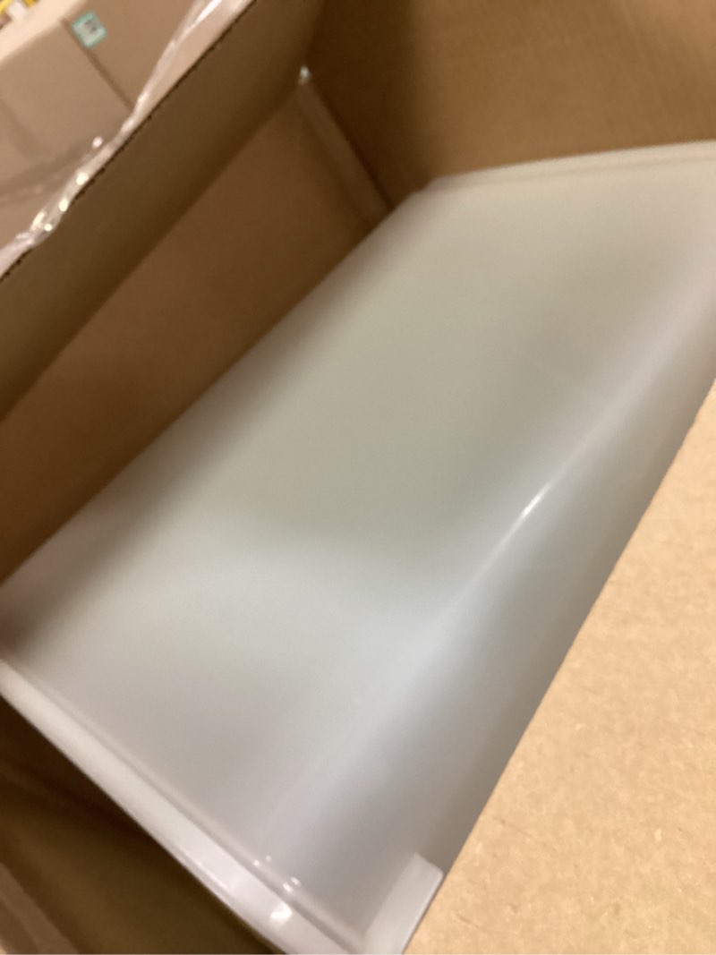 Condition photo showing Good Condition for IRIS USA 54 Lbs / 69 Qt WeatherPro Airtight Pet Food Storage Container with Attachable Casters, For Dog Cat Bird and Other Pet Food Storage Bin, Keep Fresh, Easy Mobility, BPA Free, Navy/Pearl