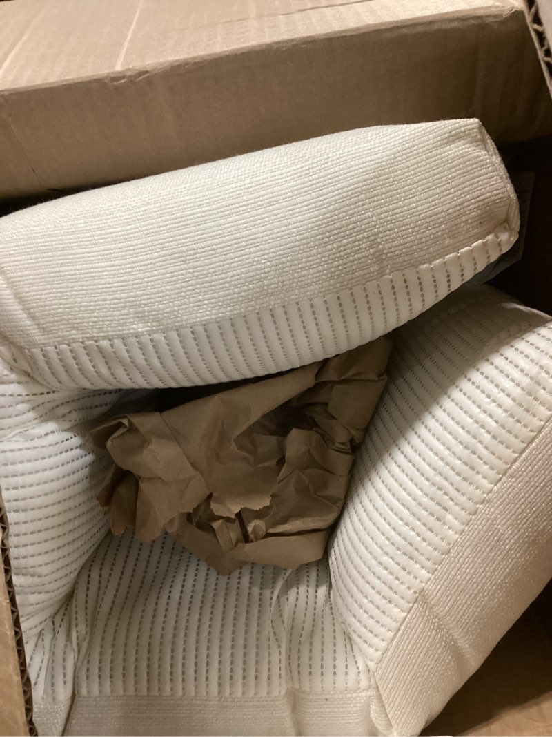 Condition photo showing Good Condition for klear vu gripper overstuffed universal non-slip dining chair cushions for kitchen decor or office use, u-shaped skid-proof seat pad, 15x15 inches, 4 count (pack of 1), waffle natural 4 count (pack of 1) waffle natural