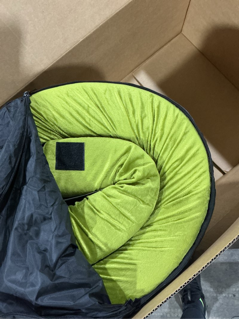 Condition photo showing Good Condition for Extra Thick GAIALOOP 4 INCH Memory Foam Camping Mattress, Roll Up Floor Sleeping Mat Camp Cot Mattress Pad Travel Camping Couch Bed for Guest Adults Side Sleepers Avocado Green Cot: 72*24*4"