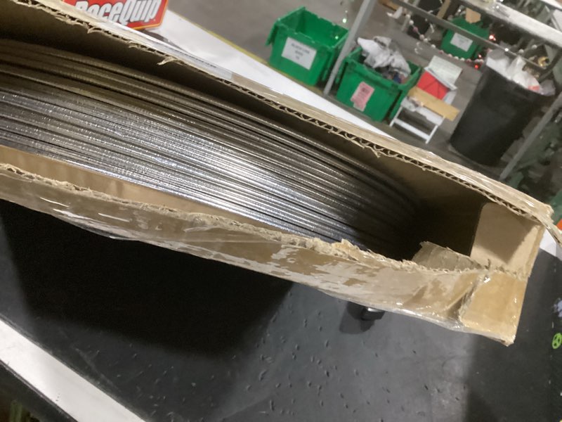 Condition photo showing New/Like New for roponan 15 pack serving platters 14”, large disposable aluminium foil serving trays for parties, silver embossed foil serving dishes/plates for vegetable, fruit, slices of cake, cookies 14 inch