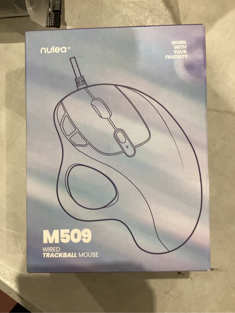 Condition photo showing Good Condition for Nulea M509 Trackball Mouse Wired, Ergonomic Design, Easy Thumb Control, Precise & Smooth Tracking, 2-in-1 Interface (Type A &Type C), Compatible for PC, Laptop, Mac, Windows(Red). A-Red