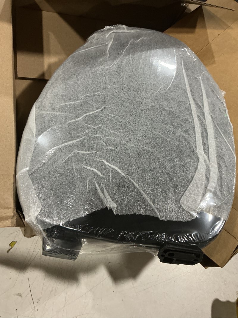 Condition photo showing Good Condition for centoco black toilet seat elongated, toilet seat cover, closed front with cover, residential, top mount plastic hinge, plastic, made in the usa, 600-407 closed front / made in the usa elongated black