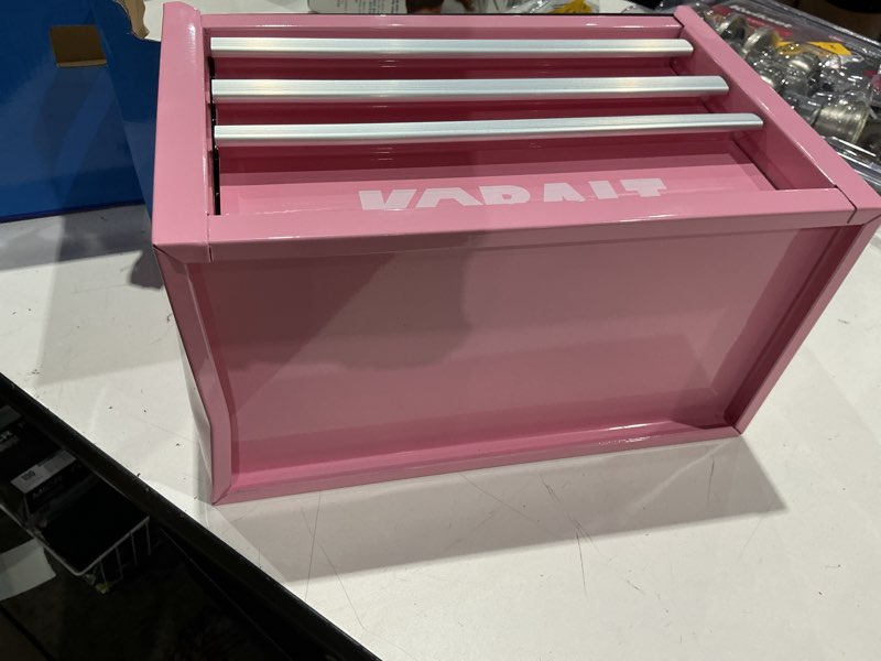 kobalt portable tool box 11.1-in w x 7.36-in h x 6.14-in d 3 -drawer pink steel tool box
