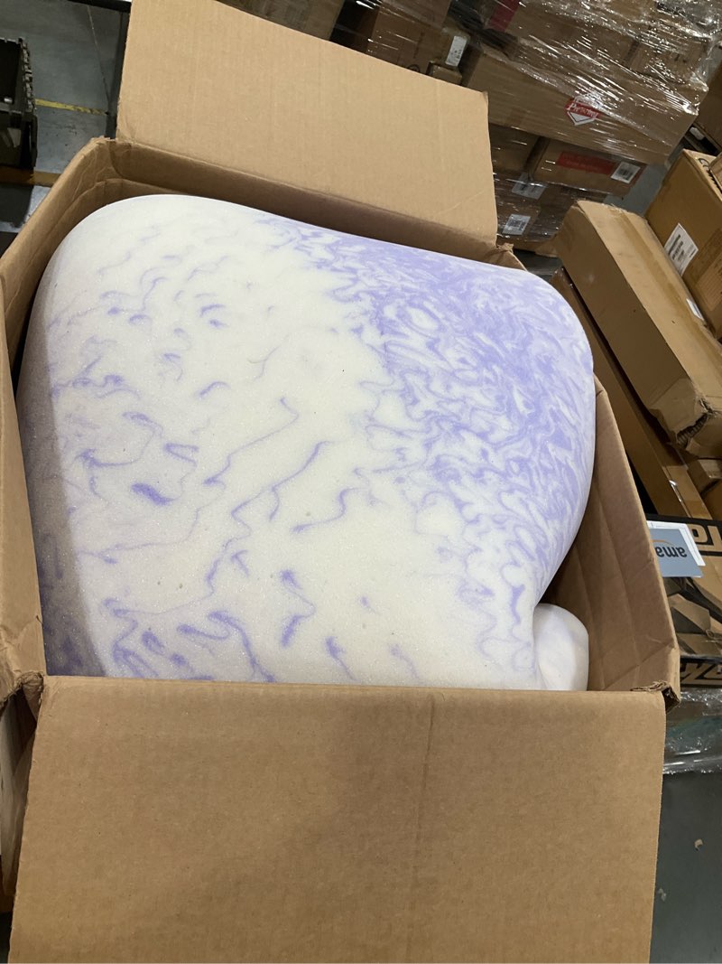 Condition photo showing Good Condition for elemuse 3 inch ventilated design memory foam queen size mattress topper,cooling gel infused swirl foam pad for pressure relief back pain,bed topper for body support, certipur-us certified purple queen 3 inch