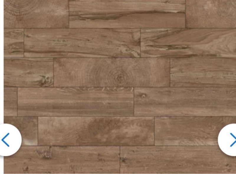 allen + roth woods natural 6-in x 24-in matte porcelain wood look plank floor
