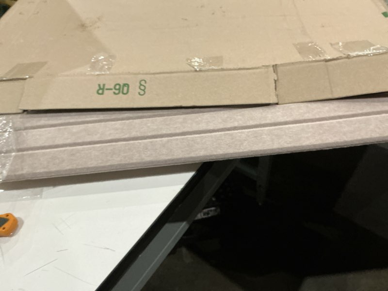 Condition photo showing Good Condition for 48x32 inches large bulletin board, decorative felt pin board, 0.35“ thick foldable photo display board with self-adhesive tape, vision board for school home kitchen office walls - dark camel 48*32 inches dark camel