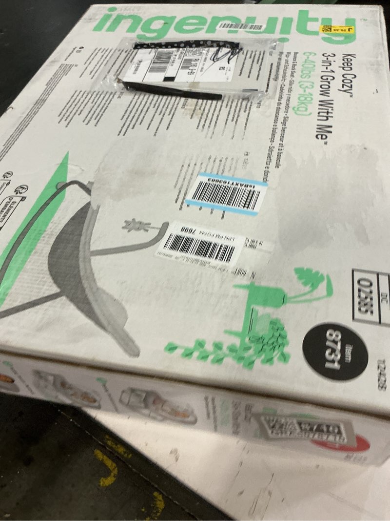 Condition photo showing New/Like New for ingenuity keep cozy 3-in-1 grow with me vibrating baby bouncer, seat & infant to toddler rocker, vibrations & -toy bar, 0-30 months up to 40 lbs (weaver)