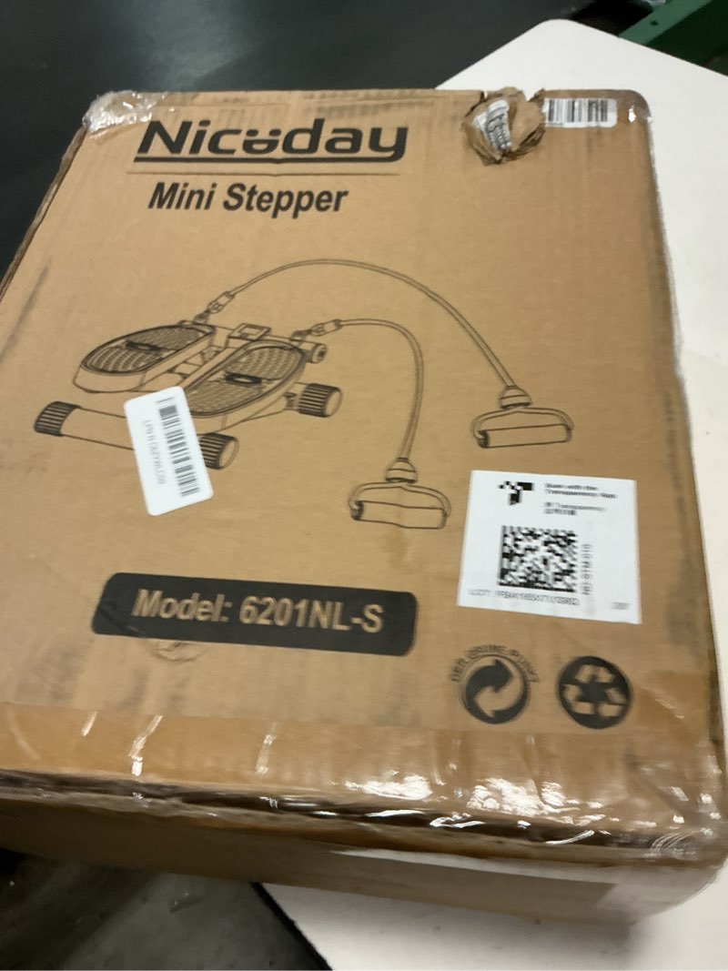Condition photo showing New/Like New for niceday steppers for exercise, stair stepper with resistance bands, mini stepper with 300lbs loading capacity, hydraulic fitness stepper with lcd monitor gray