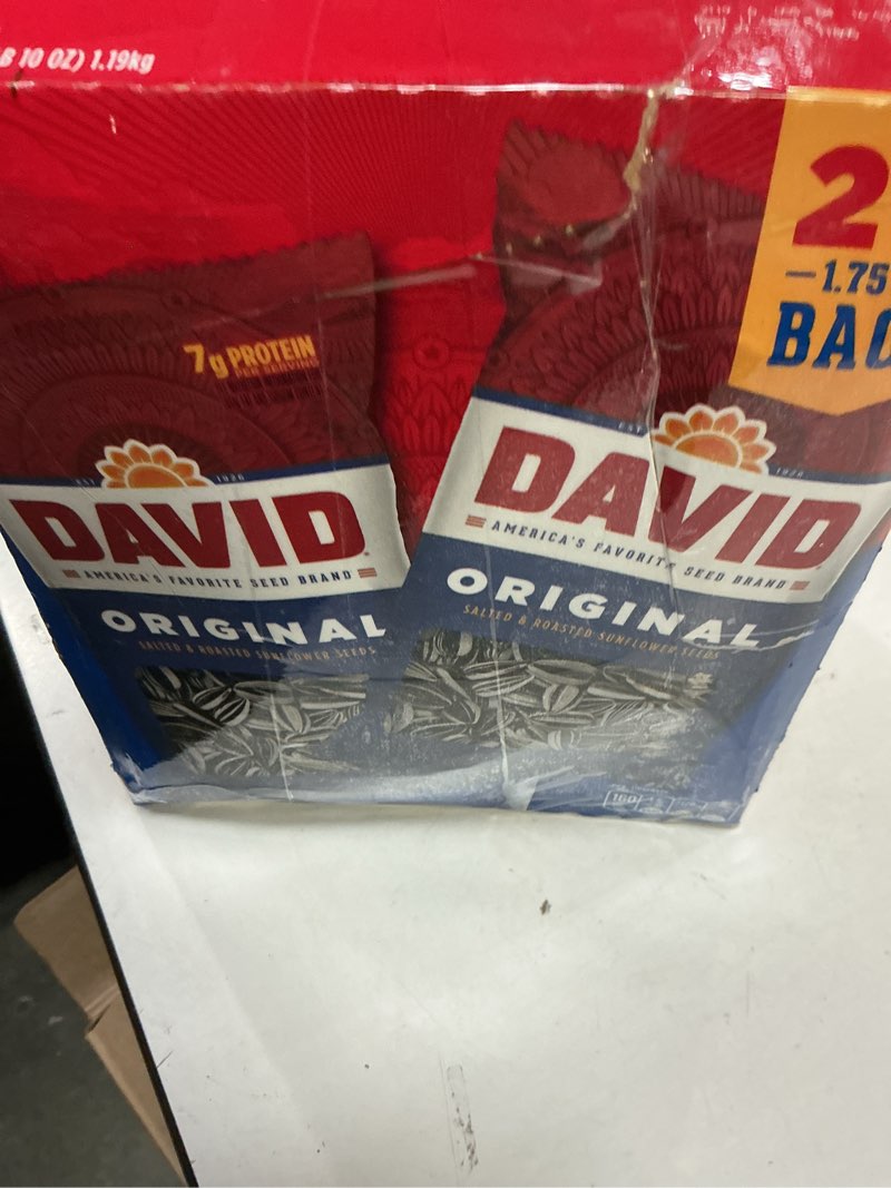 Condition photo showing New/Like New for (bbd 11/21/26)  david sunflower seeds, original flavor, 1.75 oz. (pack of 24) 42.0 oz