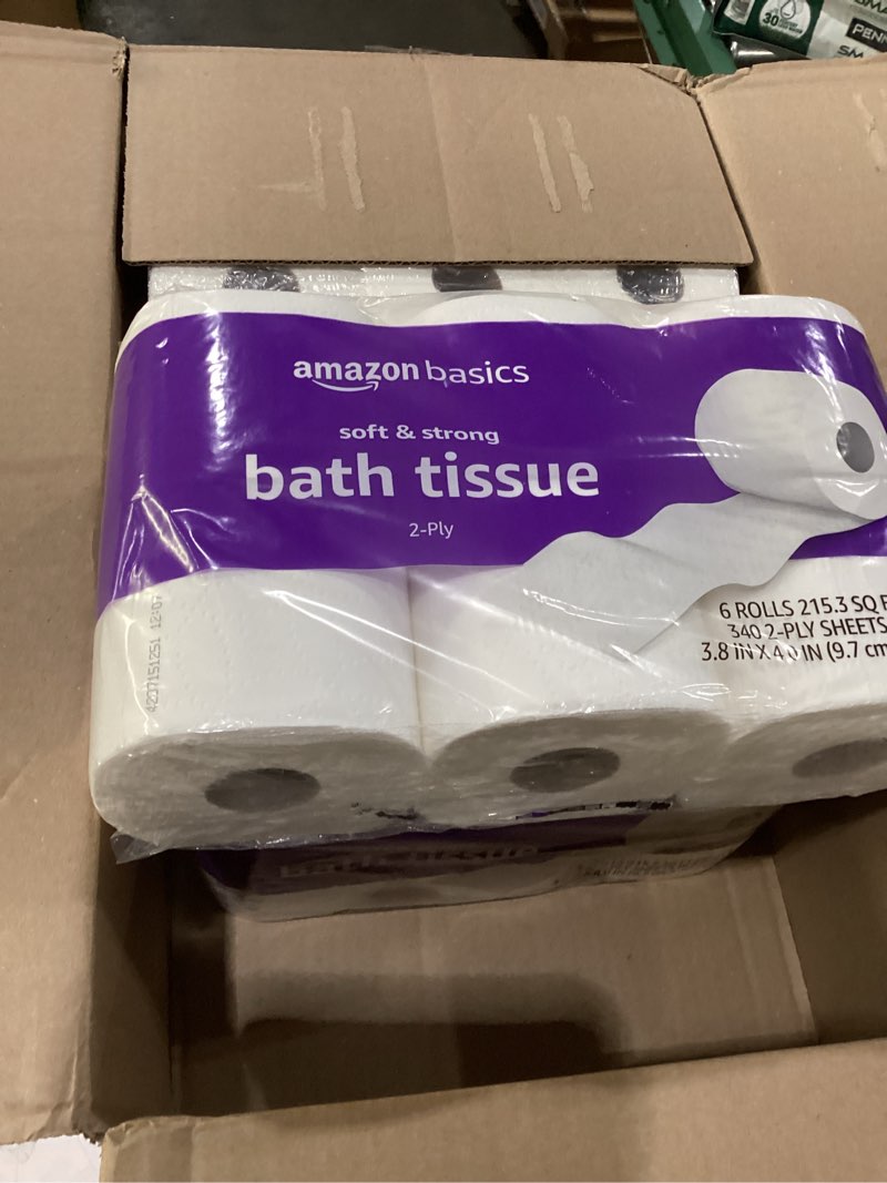 Condition photo showing New/Like New for Amazon Basics Soft and Strong 2-Ply Toilet Paper, 30 Ultra Rolls = 120 Regular Rolls, Unscented, 340 Sheet (30 Rolls) 340 sheet (Pack of 30)