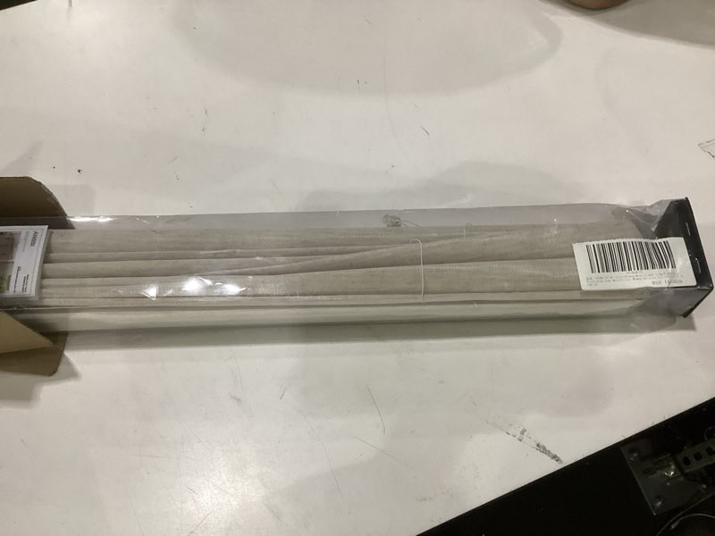 Condition photo showing As Is for jinhenrun cordless roman shades, light filtering window blinds, 27 x 64 inches, semi-sheer polyester, manual operation (as55-04, 27“l x 64" h) as55-04 27"w x 64"h