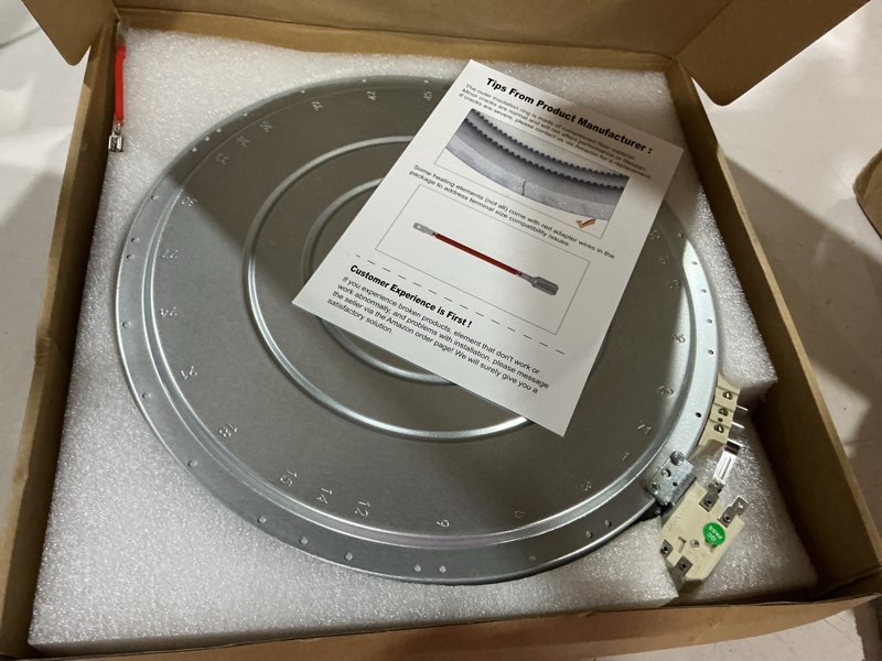 Condition photo showing Good Condition for wb30t10130 dual haliant surface element 12 inch compatible with g-e, radiant surface element replace ap4344395, ps2321564, 1474216 by fetechmate - 1 year