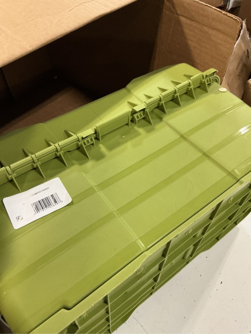 Condition photo showing Good Condition for Flambeau Outdoors NextGen 6/0 Large Tackle Box, 6 Pivot Trays, 32 Compartments, Advanced Tackle Storage Organizer, Green Green NextGen Tackle Box Only