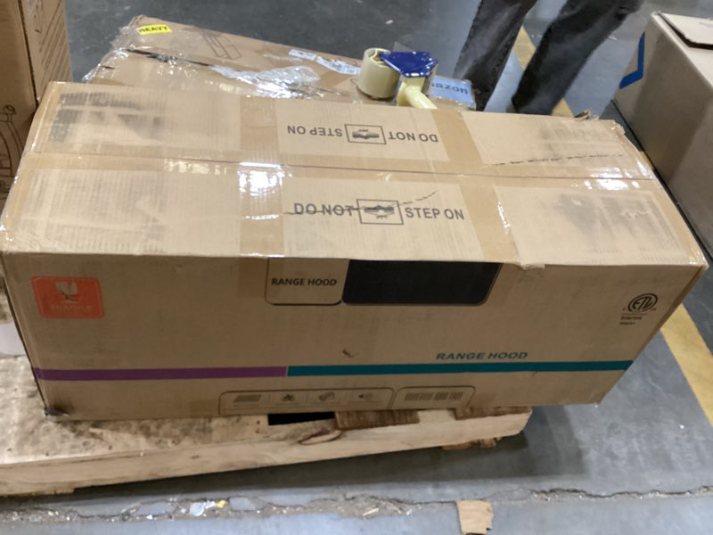 Condition photo showing Good Condition for JOCO 36 Inch Range Hood Insert, 900 CFM Stainless Steel Built-In Kitchen Vent Hood, Convertible for Ducted or Ductless Installation, 4-Speed Gesture/Touch/Remote Control, Model B01-36G 36'' Gesture Control