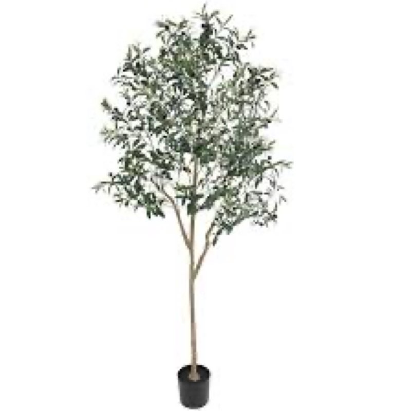 1pcs artificial olive trees silk trees faux olive 6ft tall tree in potted oliver branch leaves and fruits for modern home decor indoor