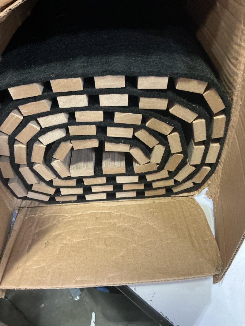 Condition photo showing Good Condition for 94.5 x 23.6 in acoustic wood wall panels,3d flexible soundproof wall panels,wood slat wall panel for interior wall decor (white oak)