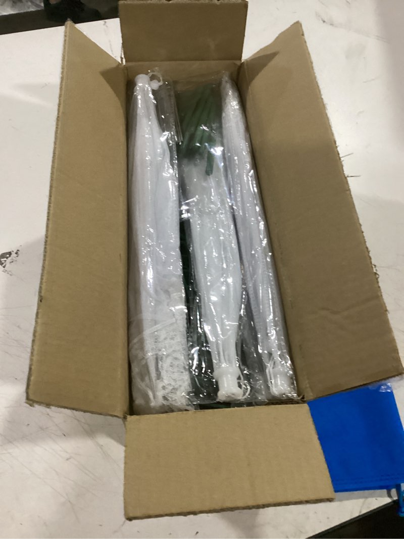 Condition photo showing Good Condition for 4 sets strawberry plant supports with plant protectors from animals,strawberry growing support stakes with mesh plant cover and metal garden lawn spikes strawberry planting stand for garden vegetables 4 pcs 4 pcs green
