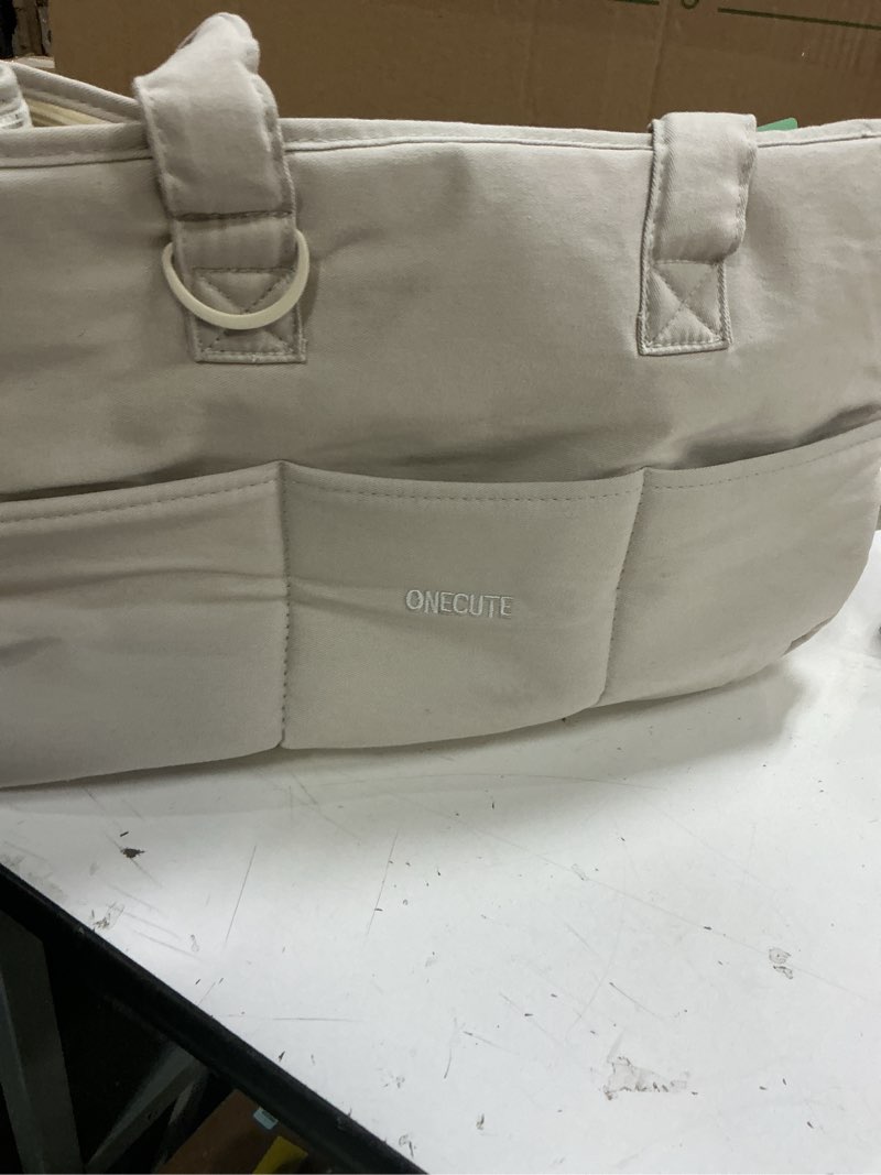 Condition photo showing Good Condition for dog carrier set with soft mat for small dogs up to 6 lbs, beige cotton bag