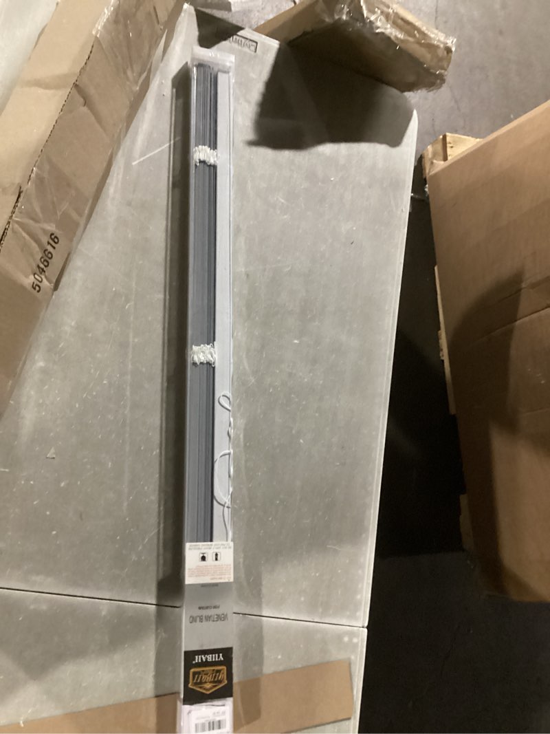 Condition photo showing Good Condition for YIIBAII Mini Blinds Suitable for 36" W x 64" H Windows 1" Aluminum Horizontal Venetian Blinds Darkening with Rope and Pole can Mounted Inside or Outside White 36"W x 64"H