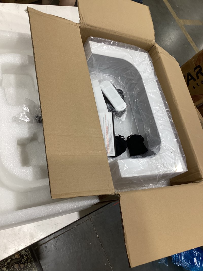 Condition photo showing Good Condition for levitating sneaker display, magnetic floating shoe display stand with 360° auto rotation & led light, levitation sneaker holder rack for shoes collector/advertising exhibition/home decoration, white
