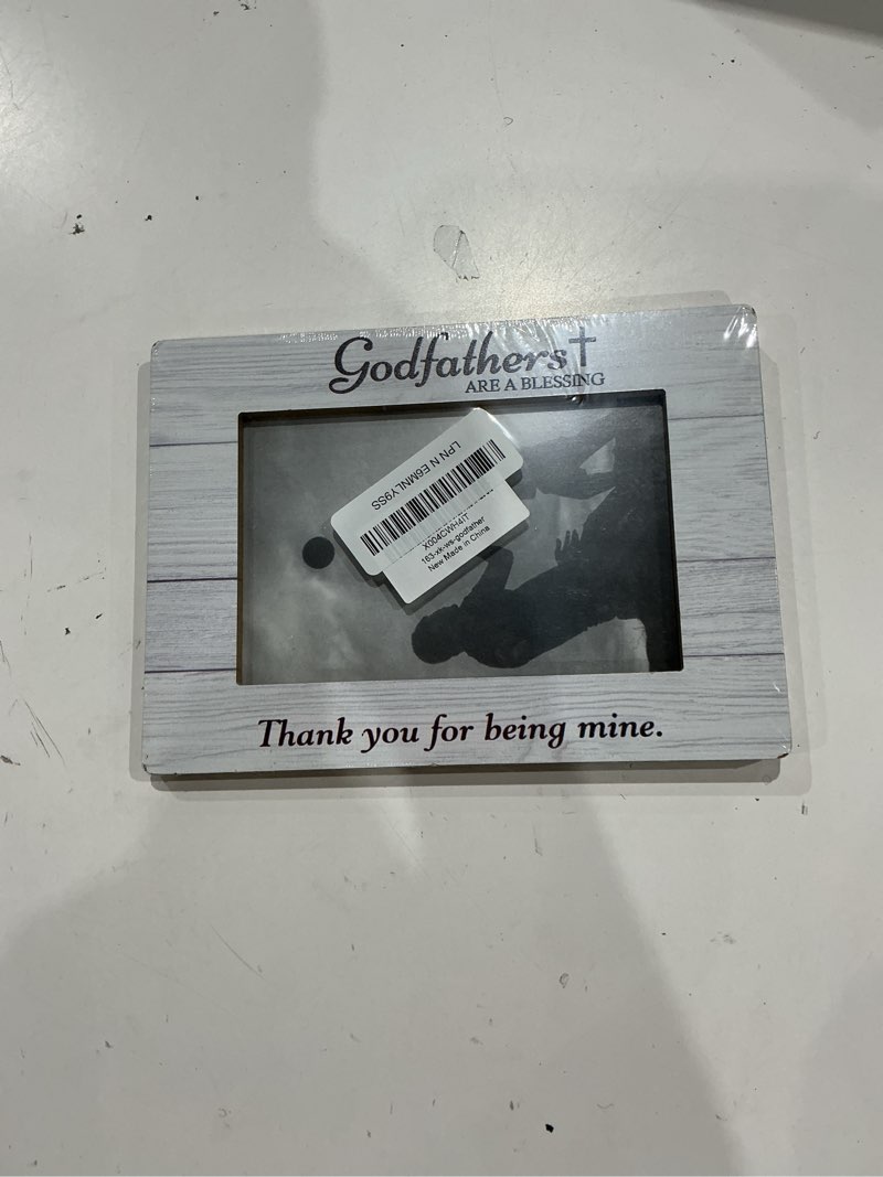 Condition photo showing Good Condition for godfathers 4x6 picture frame, baptism gifts, godfather gifts from godchild, religious catholic gifts, godfathers are a blessing thank you for being mine photo frames for desk shelf decor color-4