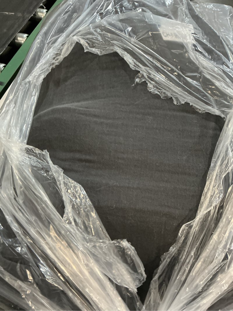Condition photo showing As Is for quince organic cotton gauze dream quilt, king/cal king, charcoal