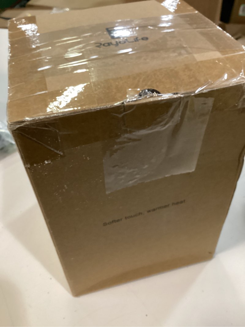 Condition photo showing New/Like New for Battery Operated USB Heated Blanket – Cordless Rechargeable Throw with Portable Battery Pack, Far Infrared Heat, Ultra-Soft Faux Rabbit Fur for Home, Office, Travel, Camping Powder Navy