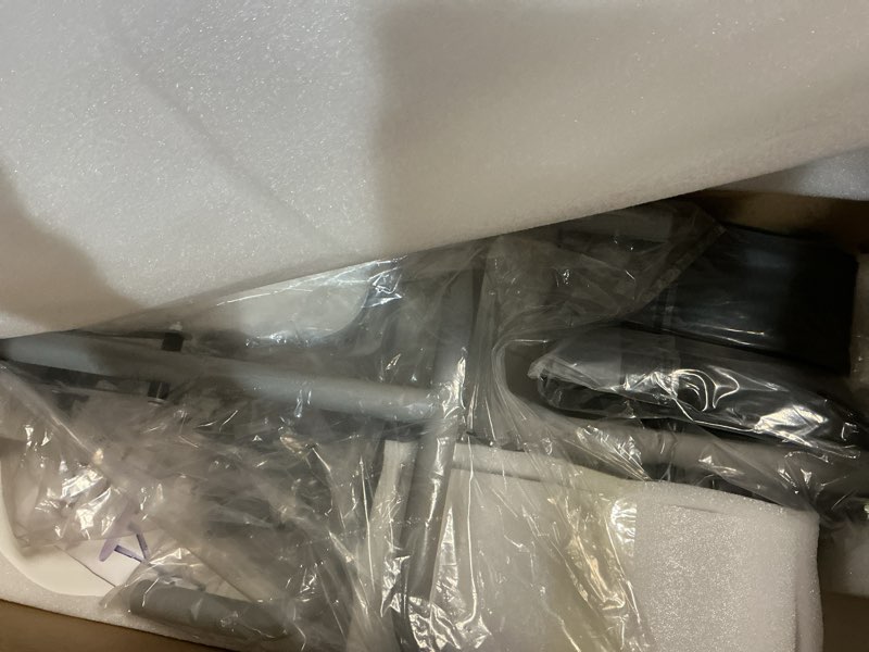 Condition photo showing New/Like New for Portable Manicure Table Foldable Nail Desk with Charging Station & Dust Collector Professional Nail Tech Table for Technician Spa Salon Workstation, Wrist Pad 4 Lockable Wheels, White Marbled