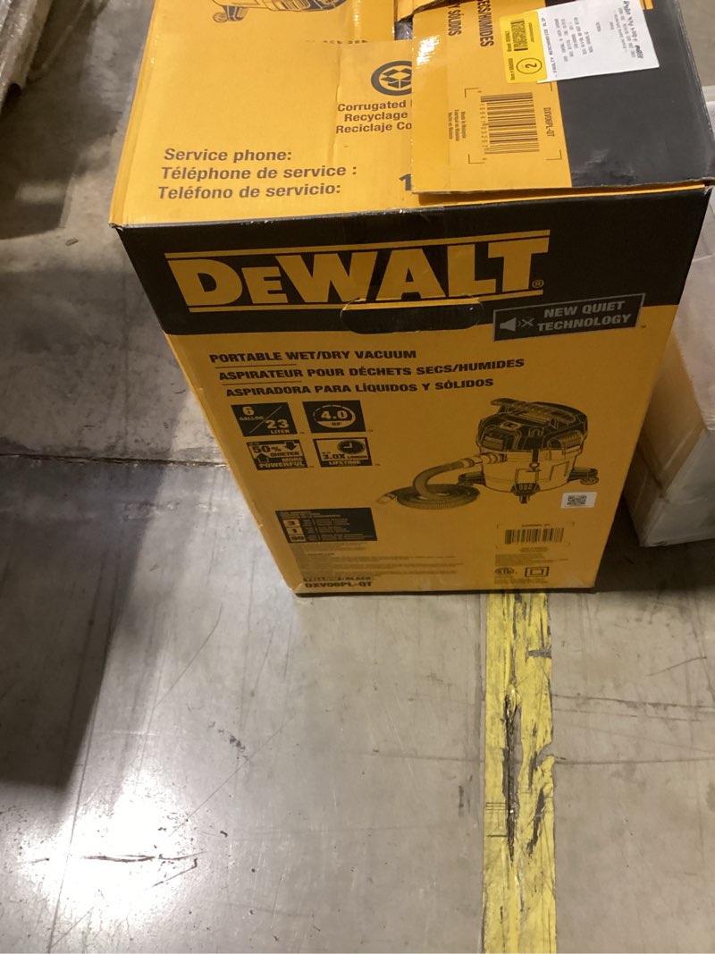 Condition photo showing Good Condition for dewalt stealthsonic quiet 6-gallons 4-hp corded wet/dry shop vacuum with accessories included