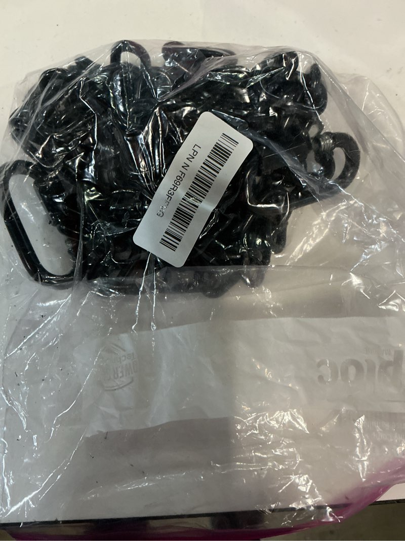 Condition photo showing As Is for seleware 2 pack 40 inch hanging swing chain with 4 carabiners, 1000lb capacity plastic coated hanging chains, hammock hardware kit for swing, hanging chair, punching bags, indoor outdoor gym (black) black 40" (2 pcs)