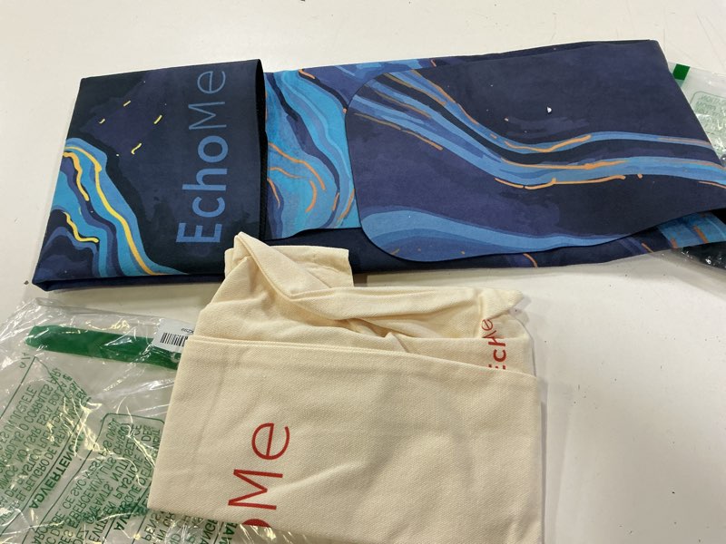 Condition photo showing Good Condition for echome pilates reformer mat towel with shoulders, pilates reformer cover with great grip, easy to wash light weight portable sea blue