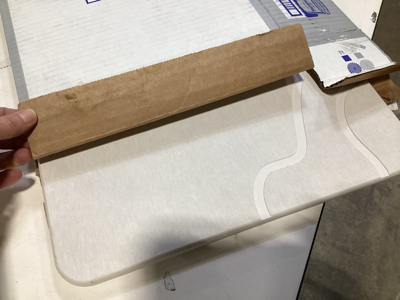 Condition photo showing Good Condition for stone bath mat diatomaceous earth shower mat non-slip super absorbent diatomite stone mats for bathroom floor/ktichen cuonter quick-drying easy to clean (24''*16''white)