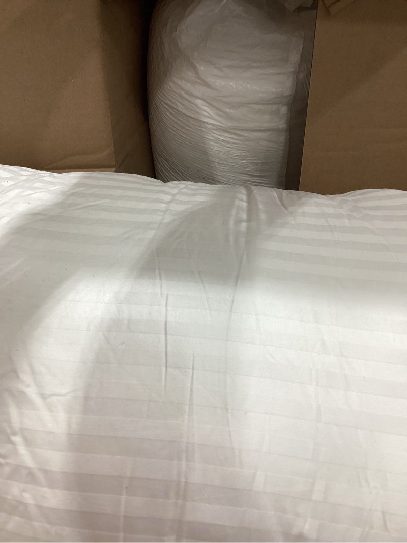 Condition photo showing As Is for beckham hotel collection bed pillows king size set of 2 - down alternative pillow for back, stomach or side sleepers